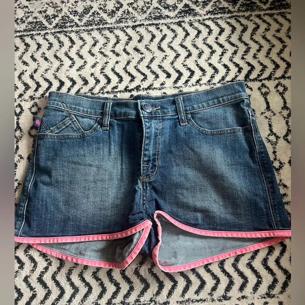 Rock & Republic Denim Jean Shorts with Pink Trim